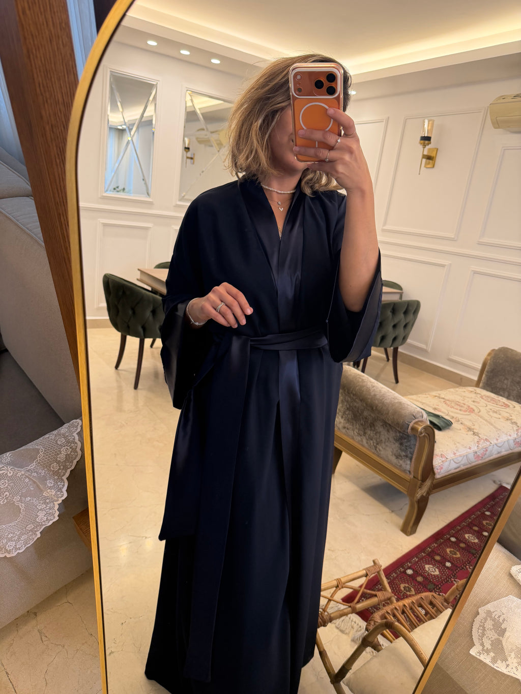 Belted basic abaya