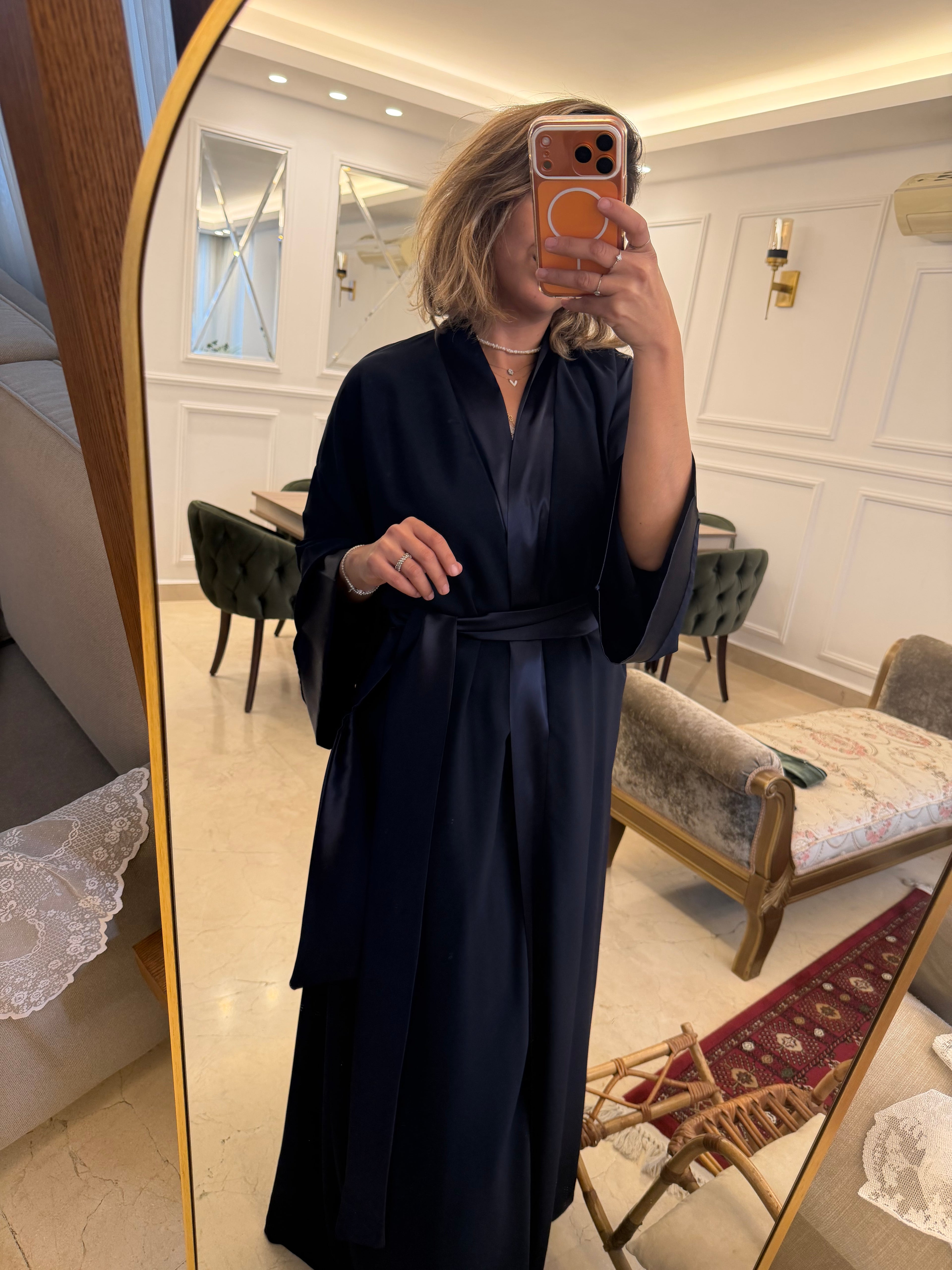 Belted basic abaya