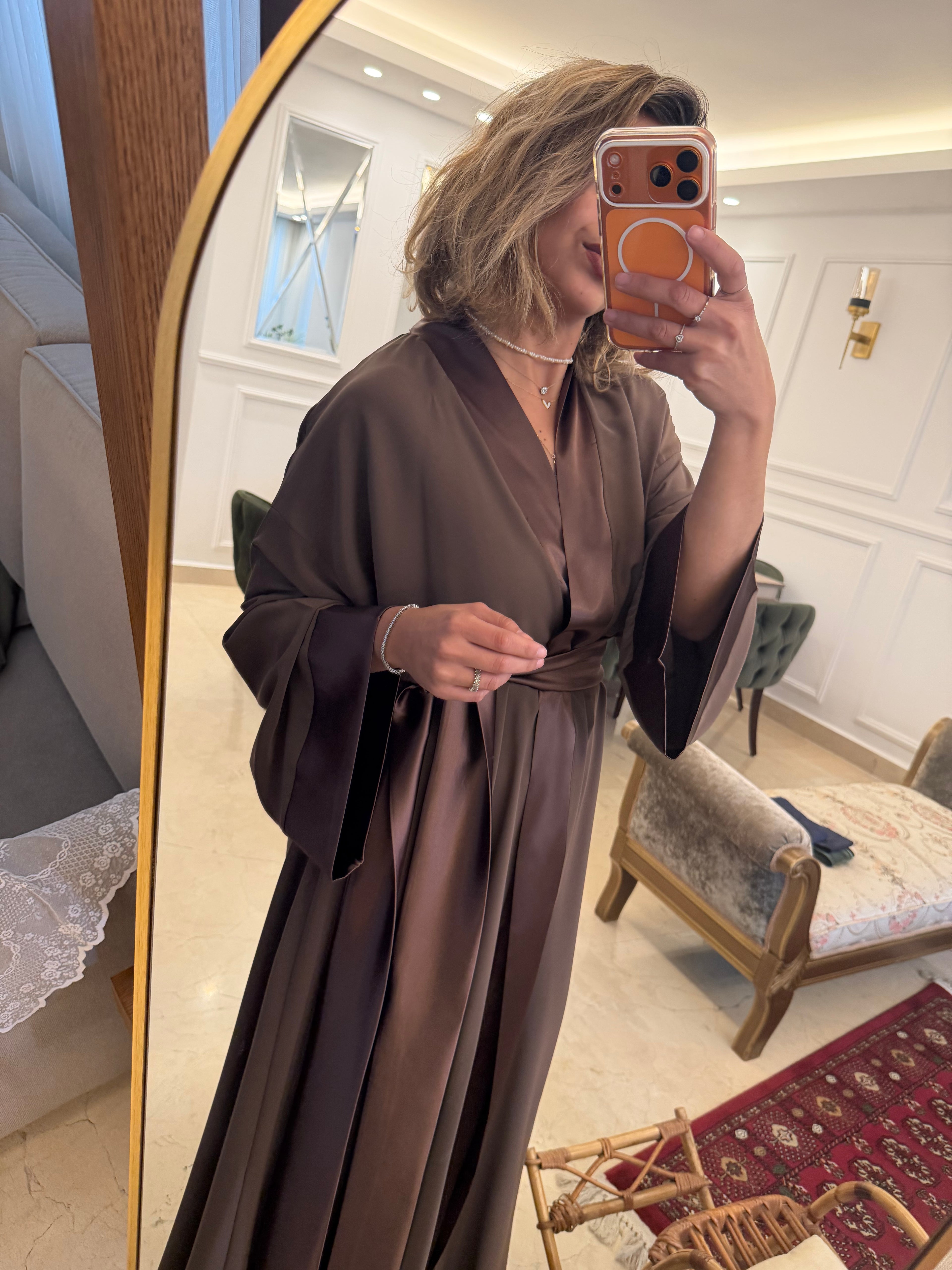 Belted basic abaya